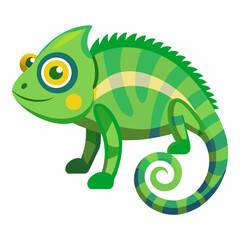 green chameleon cartoon