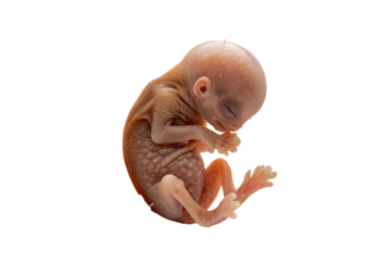 close up photo of-baby chicken embryo isolated on white background png,  ai  generated