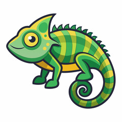 chameleon cartoon illustration