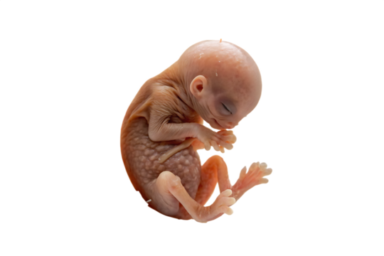 close up photo of-baby chicken embryo isolated on white background png,  ai  generated