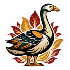 vector illustration of a duck