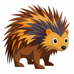 vector illustration of a hedgehog © Roshida67576