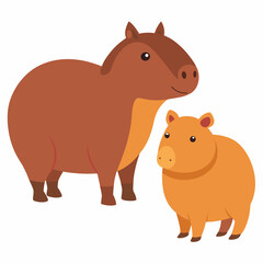 animal, cartoon, pig, vector, illustration, piggy, wild, mammal, isolated, bank, rhino, pink, hippo, art, wildlife, nature, rhinoceros, bear, farm, zoo, happy, hippopotamus, coin, character, cute