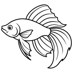 Betta line art vector