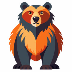 brown bear cartoon waving