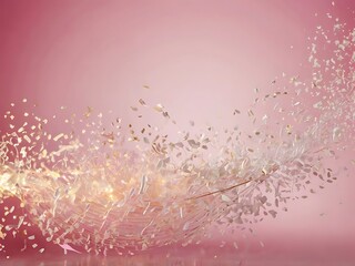 Abstract Pink Background with Sparkling Particles and Light Streaks for Digital Art and Design