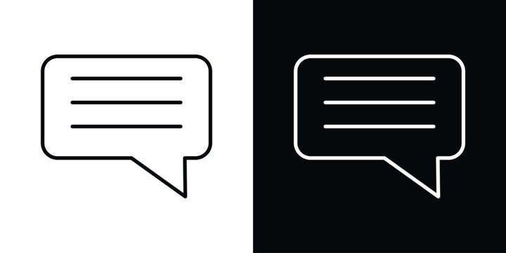 Messaging icon in black. flat graphic vector icon