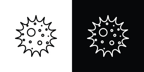 Obraz premium Microorganism icon in black. flat graphic vector icon