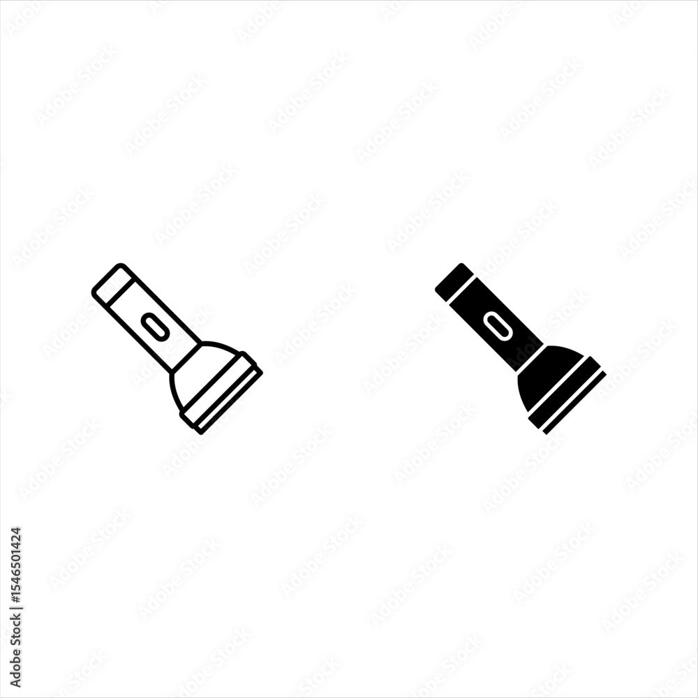 Poster flashlight icon set. sign for mobile concept and web design. vector illustration