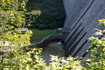 Power Cascade Industrial Dam Water Release in Motion