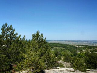 beautiful summer mountain landscape with blue sky