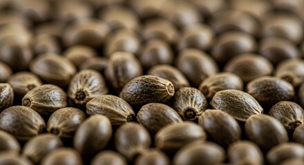 Macro Photography of Hemp Seeds
