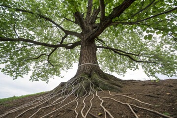 Majestic Tree with Exposed Roots: A Nature's Masterpiece