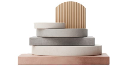 Two pieces of natural wood isolated on white background