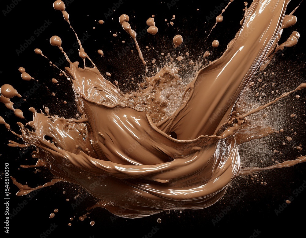 Poster mud splash isolated on transparent background generative ai