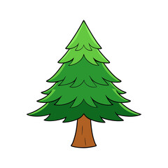create a cedar tree vector art illustration