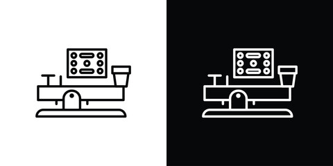 Morse code icon in black. flat graphic vector icon © Vince
