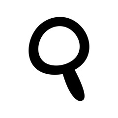 ゆるくてシンプルな虫眼鏡のアイコン