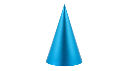 Create a Blue Cone Shape with Transparent Background, Ideal for Designs