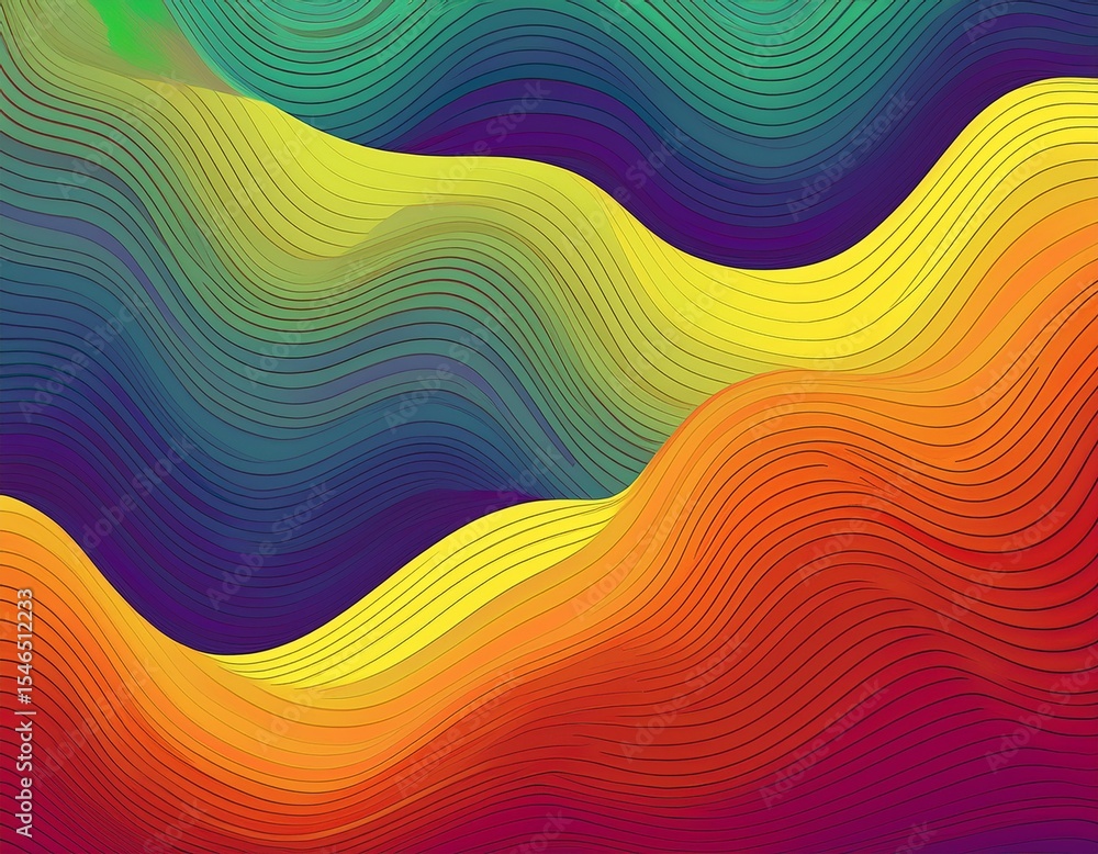 Poster abstract colorful wave pattern background design