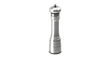 A metallic chess piece resembling a rook, designed for gameplay in chess.