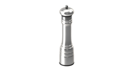 A metallic chess piece resembling a rook, designed for gameplay in chess.