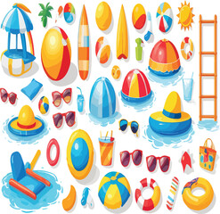 Collection of black and white line art icons representing travel and airport related symbols