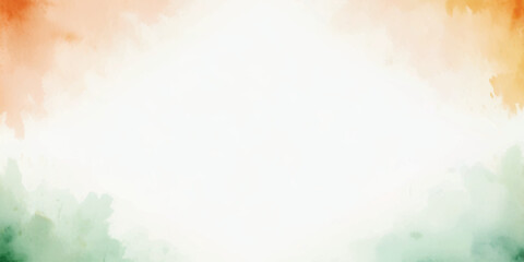 Indian flag tricolor watercolor background for independence day and republic day design