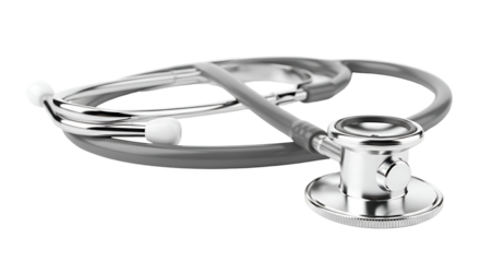 Stethoscope: Medical Instrument, Auscultation Tool, Healthcare Device, Diagnosis Equipment, Transparent Background