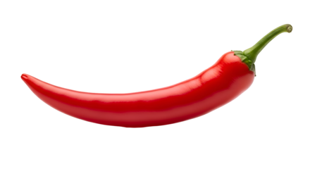 Red Chili Pepper on Transparent Background: Vibrant Image for Culinary Uses, with Cooking, Spicy Food, and Recipe Applications.