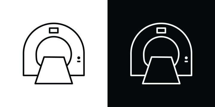 MRI icon in black. flat graphic vector icon