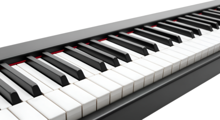 Keyboard Keys: Play Music with Transparent Background