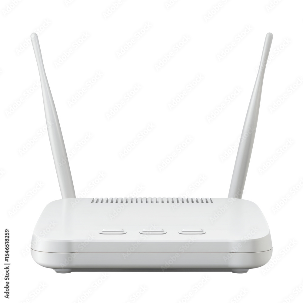 Poster modern wireless router with antennas for high-speed internet connectivity and enhanced network perfo