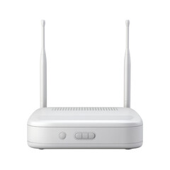 Modern Wireless Router with Two Antennas for High-Speed Internet Connectivity and Enhanced Network Performance Transparent background or png