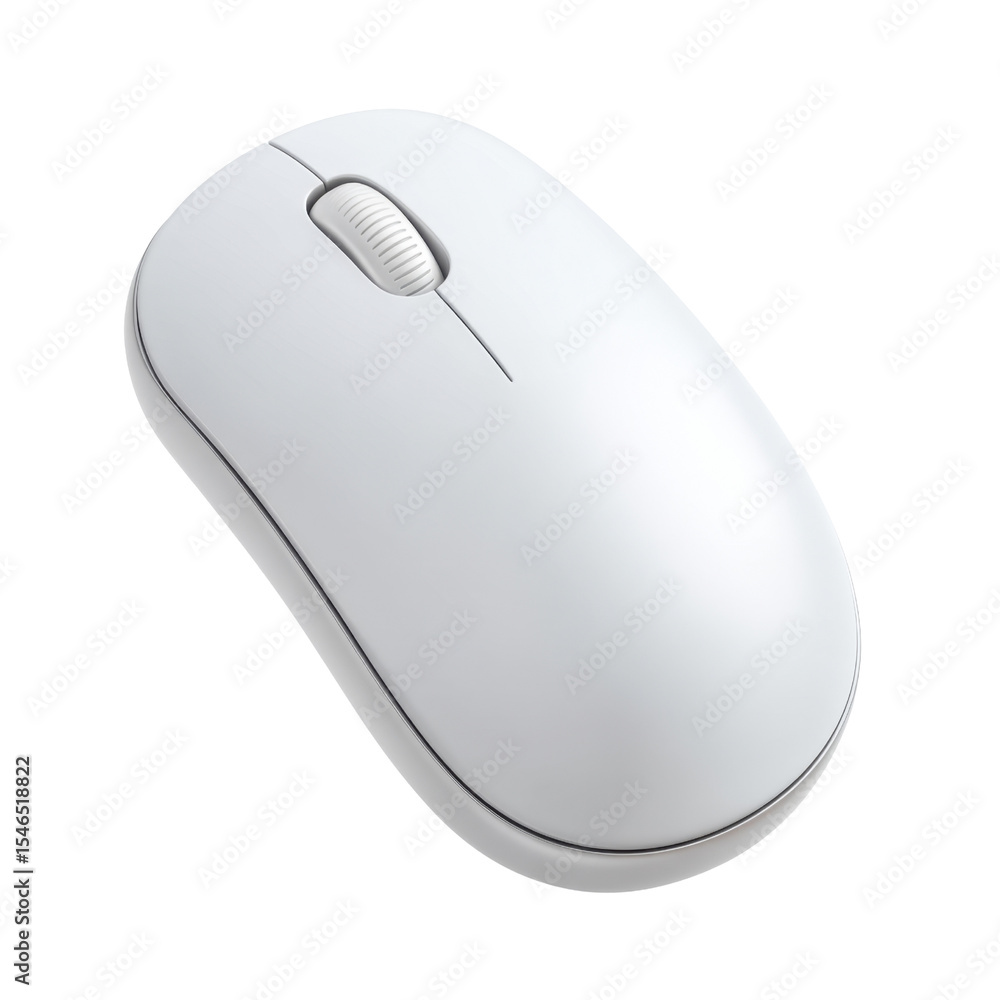 Poster modern white computer mouse on clean background with smooth finish and ergonomic design for office u