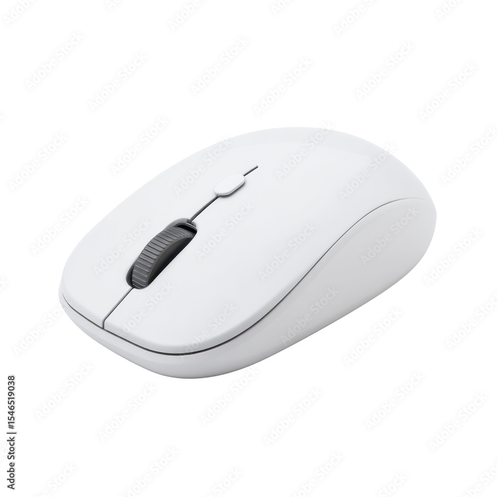 Poster sleek modern wireless computer mouse on a clean white background ideal for office and home workspace