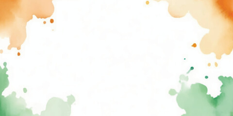 15 august independence day and 26 january republic day grunge tricolor watercolor background