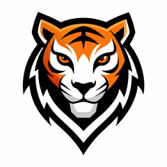 Powerful tiger head mascot logo design