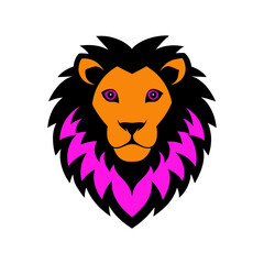 lion head vector art illustration
