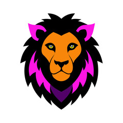 lion head vector art illustration