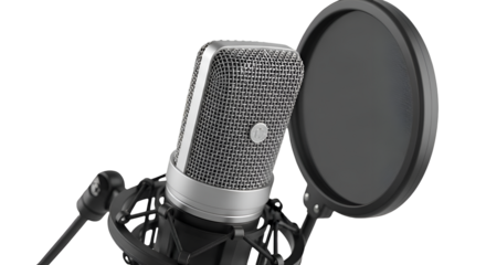 Studio Microphone: Recording Audio with a Transparent Background