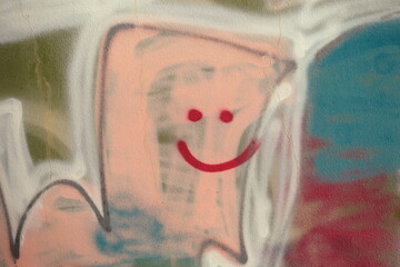 Lachender Smiley - Graffiti