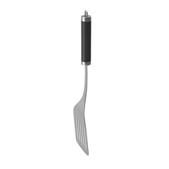A stainless steel spatula with a slotted design, ideal for flipping and serving food.