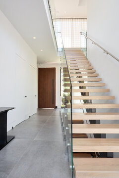 interior modern house wood floor high qulity luxery finishes concrete floor
