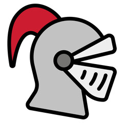 Knight armor vector illustration. Knight helmet icon illustration.