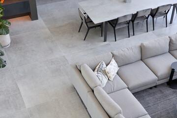 interior modern house wood floor high qulity luxery finishes concrete floor