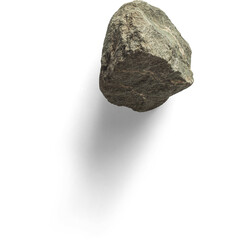 A simple rock displayed with a natural texture and color.