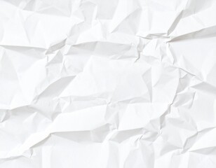 Obraz premium White Crumpled Paper Texture Overlay – High-Resolution