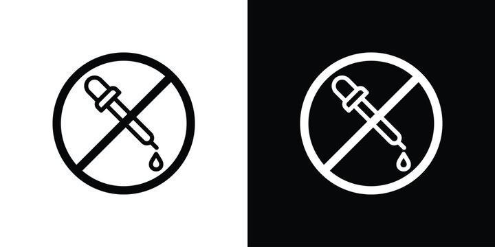 No artificial flavor icon in black. flat graphic vector icon