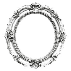 Vintage frame engraving vector, stipple effect